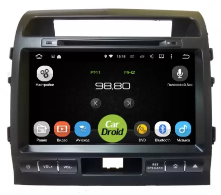 Штатное головное устройство Андройд 8 Тойота ЛК 200 (2007-2015) Роксимо ...