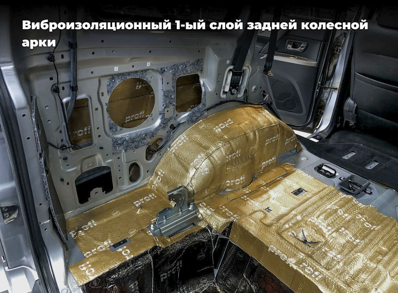 Шумоизоляция арок Mitsubishi Pajero