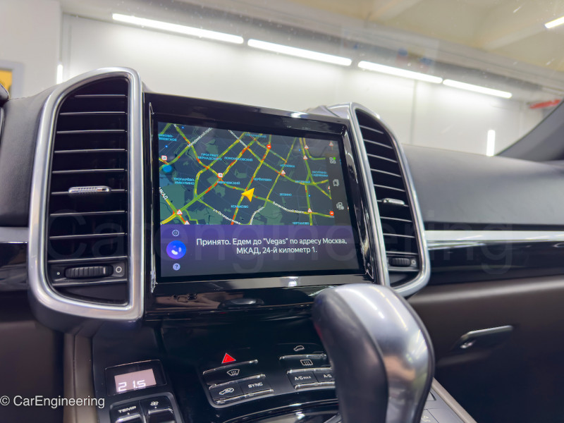 Большой Android монитор Porsche Cayenne 2 (замена штатной магнитолы Порше Кайен 958)