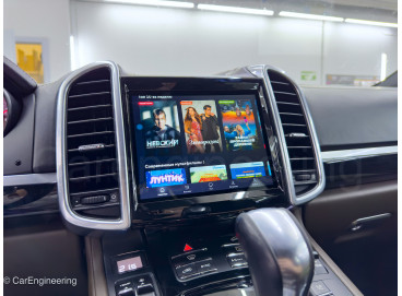 Большой Android монитор Porsche Cayenne 2 (замена штатной магнитолы Порше Кайен 958)
