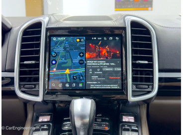 Большой Android монитор Porsche Cayenne 2 (замена штатной магнитолы Порше Кайен 958)