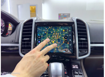 Большой Android монитор Porsche Cayenne 2 (замена штатной магнитолы Порше Кайен 958)