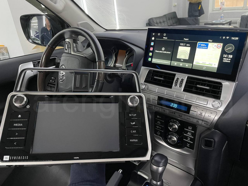 Android магнитола в Toyota Prado 150 2017-2024 (монитор в стиле Lexus)
