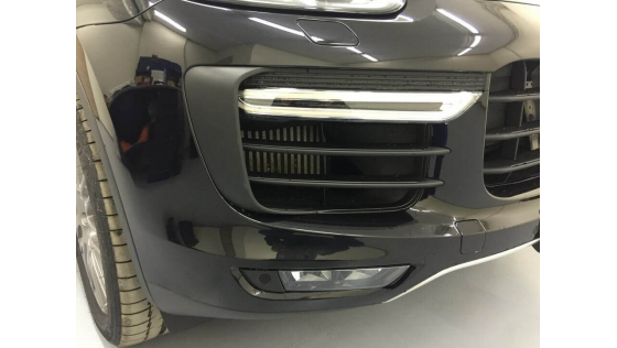 Установка бампера Turbo для Porsche Cayenne