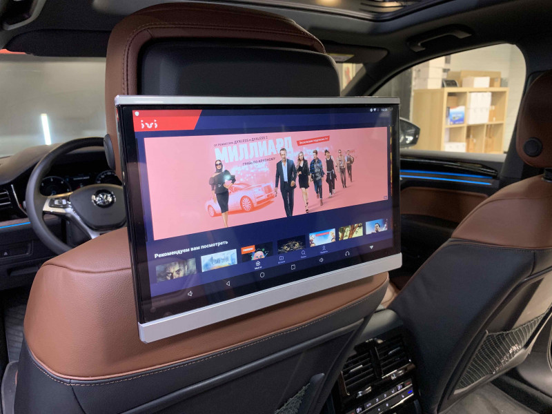 Задние 12,5" мониторы на подголовники для Porsche Cayenne (Каен)