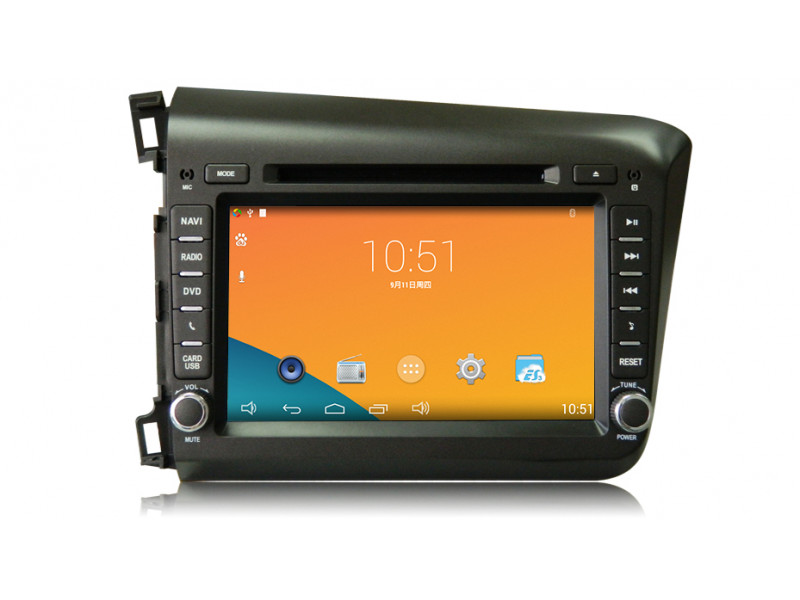 Штатная автомагнитола Honda Civic 4D 2012, 2013, 2014 (Android и Windows)