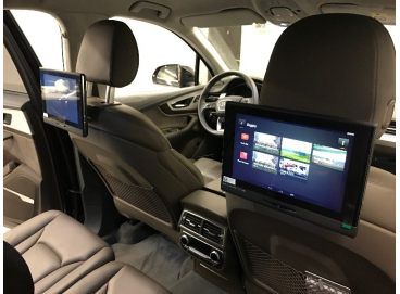 Задние мониторы Audi Q7 (мониторы в подголовники)