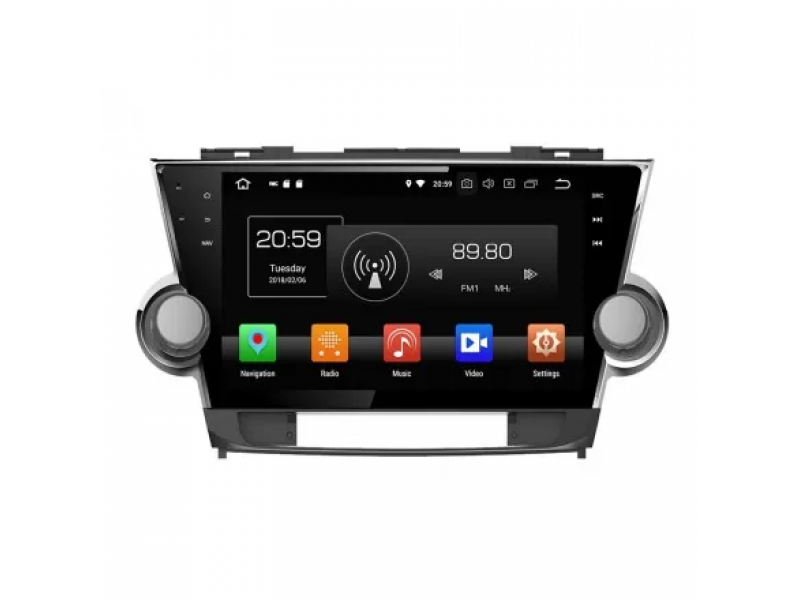 Штатное головное устройство Android 10 Toyota Highlander U40 (2008-2013) Carmedia KD-1037-P6