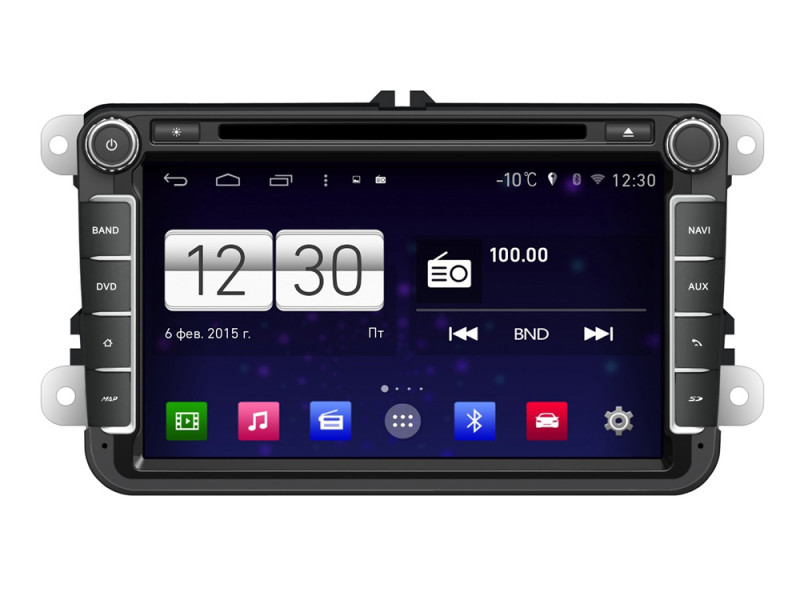 Штатная магнитола для Volkswagen Polo 2009, 2010, 2011, 2012, 2013, 2014, 2015, 2016
