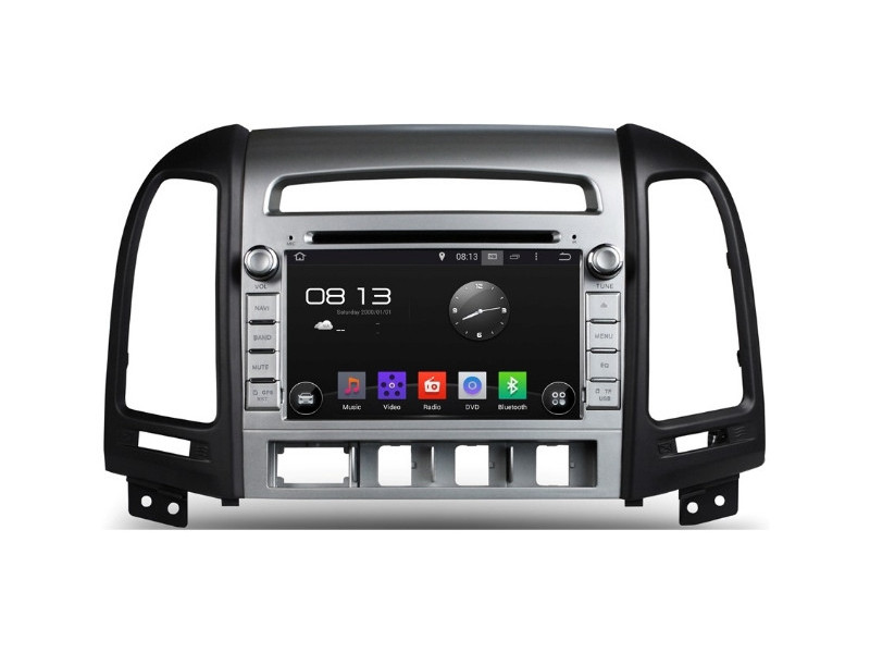 Штатная магнитола KD-7024-P3-7 Carmedia для Hyundai Santa Fe на Android 7.1