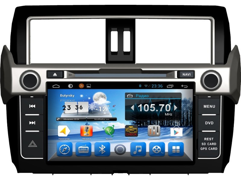 Штатная магнитола Android 9 Toyota LC Prado 150 (2014-2017) Carmedia KR-9000-T8