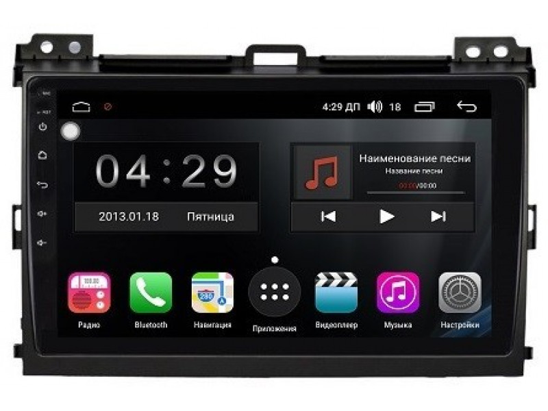 Штатное головное устройство Android 9 Toyota LC Prado 120 (2002-2009) FarCar RL456R