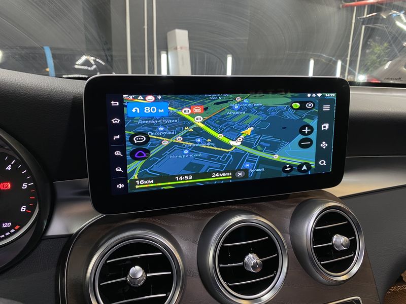 Яндекс навигация Mercedes GLC (Android, 2019, 2020 и 2021, 2022)